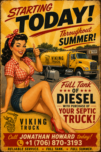 Let Busty Betsy fill ya up with diesel,daddy-o!!