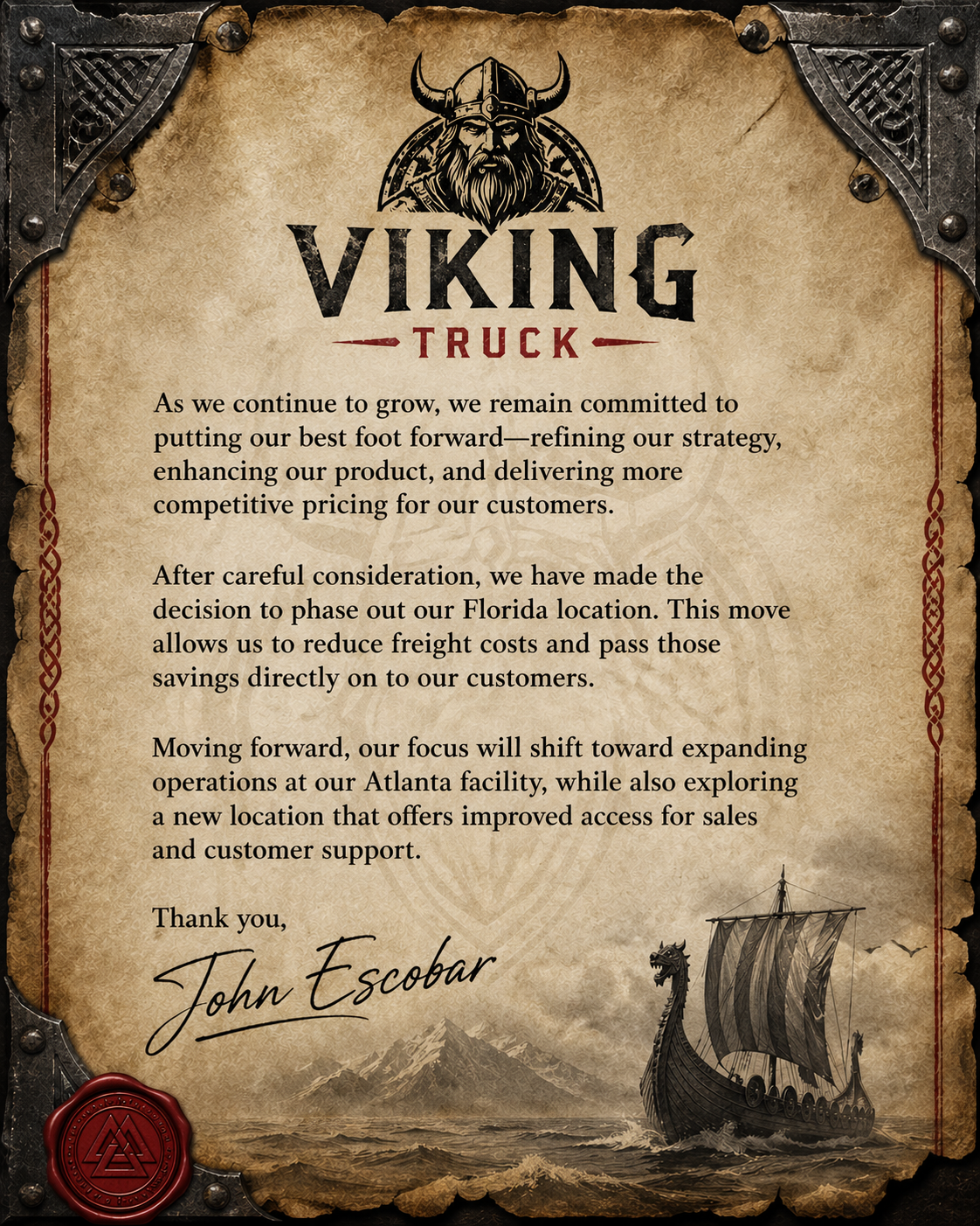 The Vikings are marching...Advancing into new territory